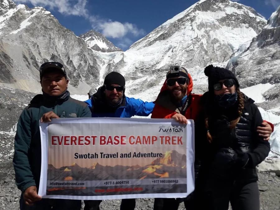 Everest Base Camp trek group with Swotah Travel
