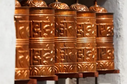 Buddhists Prayer Wheels