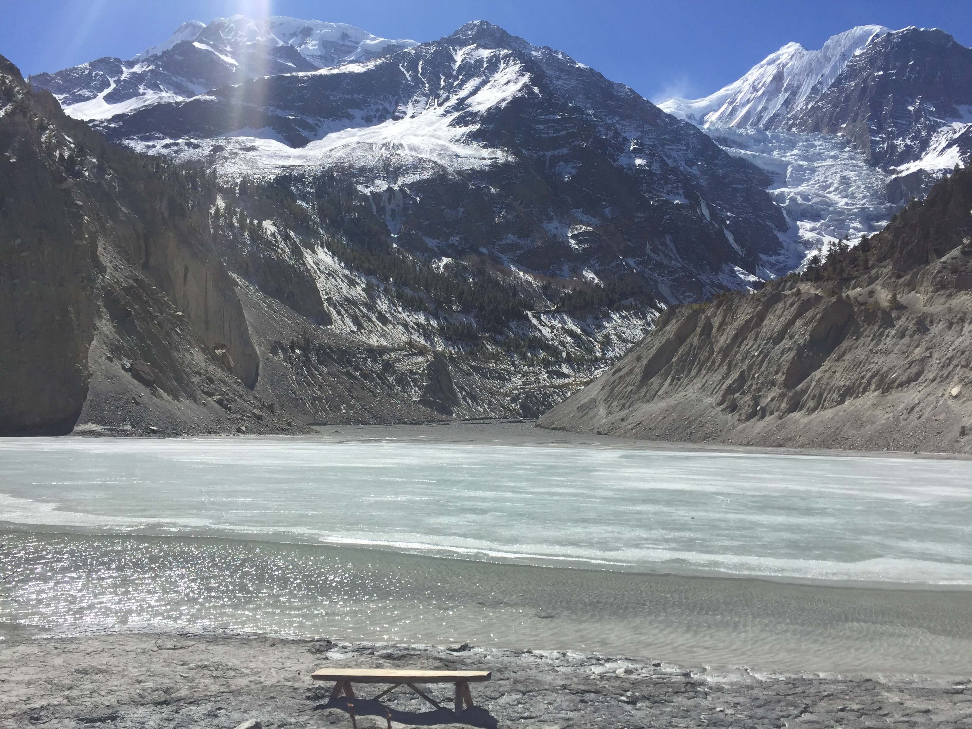 Tilicho Lake at Annapurna Circuit in Nepal